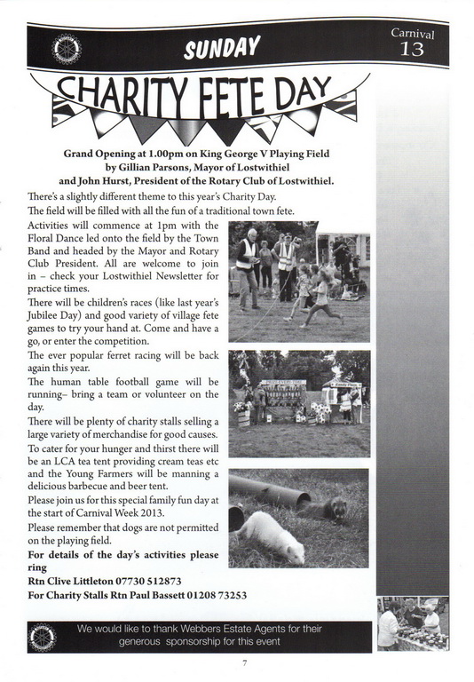 2013 Lostwithiel Carnival Programme Page 07